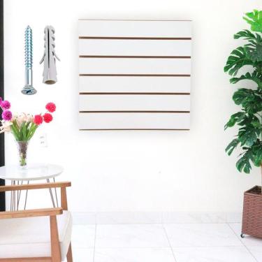 Imagem de Painel Canaletado em Mdf 0,61 x 0,61m - Branco - LM Balcoes