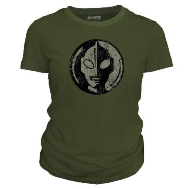 Imagem de Camiseta feminina Ultraman - Dasantigas, Verde escuro, GG