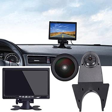 Imagem de Lente de 18 mm para carro, terceiro teto, lâmpada de freio, luz de freio, câmera de reserva de visão traseira, substituição para Crafter MAN TGE de veículo de transporte modificado de 2017 (com tela