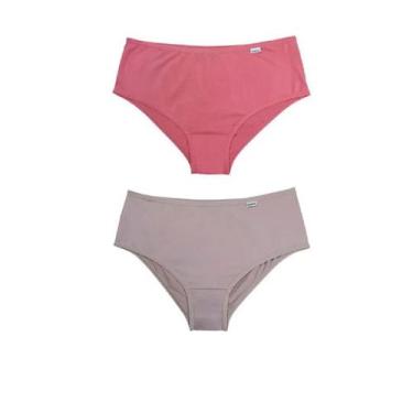 Imagem de Kit com 4 Calcinhas Del Rio Laterais Largas 50509, Rosa, M