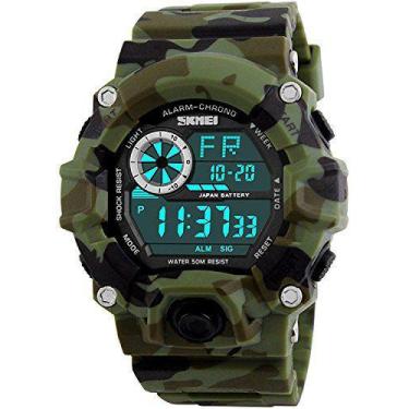 Imagem de Relógio masculino digital 50M à prova d'água eletrônico esportivo puls