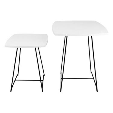 Imagem de Mesa Lateral Conjunto de Mesa de Canto Sofá Auxiliar Ursen - Genus Móv