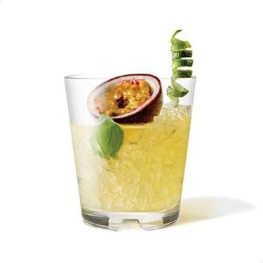 Imagem de Tossware RESERVE 305 ml empilhável dupla moda antiga, conjunto de 24, Tritan lava-louças seguro e resistente ao calor, plástico inquebrável, óculos de moda antiga