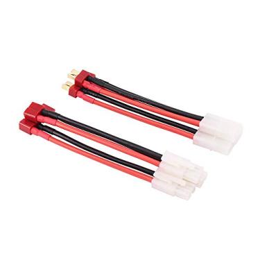 Imagem de Conector de cabo de silicone macio OliYin 3 pares Big Tamiya para Deans T Plug macho fêmea 14 AWG 3,93 polegadas (pacote com 3)