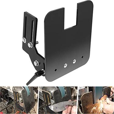 Imagem de Esmerilhadeira de correia compatível com OBM e a maioria das outras moedores populares de cinto de faca de 5 cm x 182 cm, funciona com placa plana para moer chanfros ou rodas de contato para moer chanfros ocos