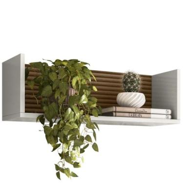 Imagem de Nicho De Parede 60 cm 14064 Off White Cristal Ripado Madeira Dmad - De