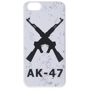 Imagem de Graphics and More Capa protetora rígida de encaixe com armas de rifles cruzadas AK-47 para iPhone 5/5s - Embalagem não varejo - Branca