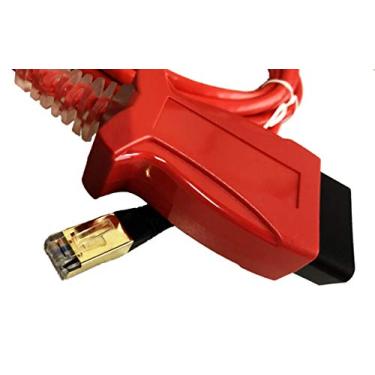 Imagem de ENET Cabo de diagnóstico e codificação CAT6 24 awg Categoria 6 ferramenta serve para todas as séries F CAT 6 Conector J45 banhado a ouro para cor vermelha automotiva