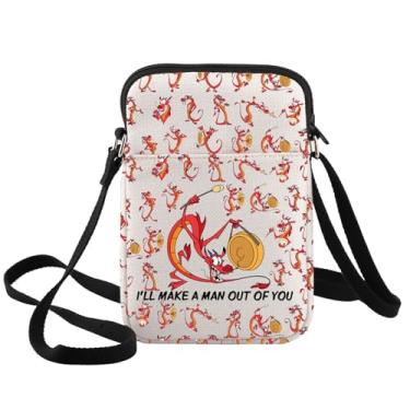 Imagem de BWWKTOP Bolsa transversal Mushu Mu Lan e Mushu Presente inspirado em I'll Make a Man Out Of You Mushu Bolsa de ombro Mushu Merch, Bolsa masculina Out of You Xk