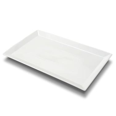 Imagem de MIECOO Travessa grande para servir, 47 cm x 29 cm, prato de porcelana retangular para festa, casamento, aniversário, entretenimento, comida, aperitivo, frutas, sushi, sobremesa