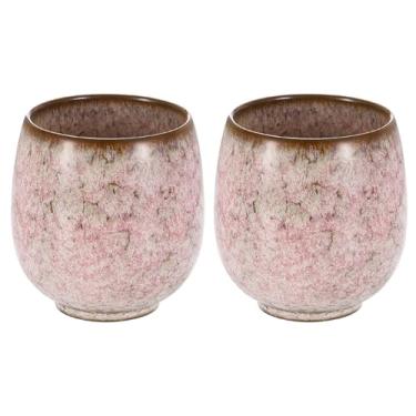Imagem de HARFINGTON 2 peças Xícaras de chá de cerâmica chinesa 163 g Conjunto de chá tradicional Gong Fu Xícara de chá de cerâmica mate japonesa sem alça pequena xícara de café para chá mate, café, bebidas de
