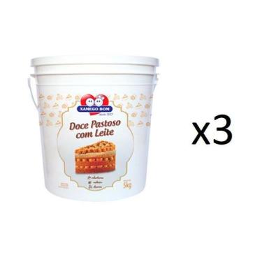 Imagem de Kit 3 un Doce Pastoso Com Leite Xamego Bom Baldes de 5kg - Intex