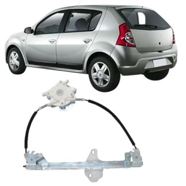 Imagem de Máq. do vidro Elétrica da pta. tras. - esq. S/motor Fix. Mabuchi - Renault Sandero GI 07 à 14