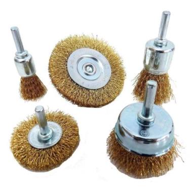 Imagem de Kit com 5 Escovas de Aço em Latão 7270 BRASFORT - 000286