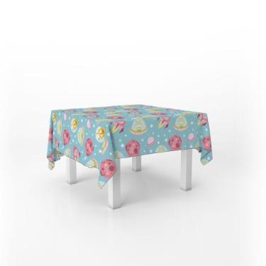 Imagem de Toalha De Mesa Quadrada Infantil Tecido Oxford Monstros Alienígenas Ga