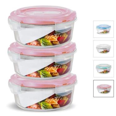 Imagem de KIT 3 Potes de Vidro Redondo com Tampa Hermética 950ml - U4home, Verme