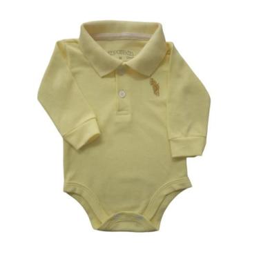 Imagem de Body Bebê Manga Longa Masculino Cavalo Bordado Dourado - Patrulha Stre