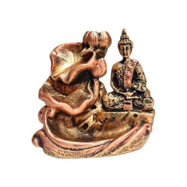 Imagem de Incensario Cascata Flor Vertical Buda Hindu Meditando - Dc