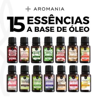 Imagem de Kit 15 Essências Concentradas a Base de Óleo 10ml Aromatizador de Ambi