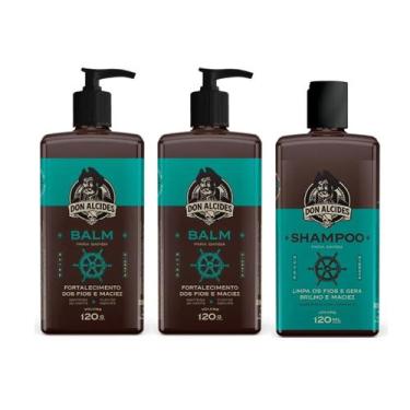 Imagem de Kit 2x Balm e 1x Shampoo Para Barba Calico Jack Don Alcides