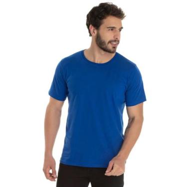 Imagem de Camiseta manga curta masculina plus size sku:cfcp10 - R.S MODAS, Azul,