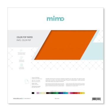 Imagem de Papel Color Pop Laranja Puro Mimo - 30,5 x 30,5 cm - 180 gr - 25 unds