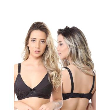 Imagem de Sutiã Reforçado Com Detalhe Em Renda - D Menina Lingerie, Preto, G