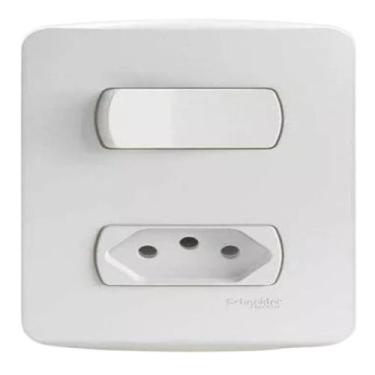 Imagem de Conjunto Sobrepor Interruptor Simples + Tomada 20a - Miluz