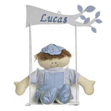 Imagem de Balança Com Boneco Quarto Bebê Infantil Menino - Potinho de Mel