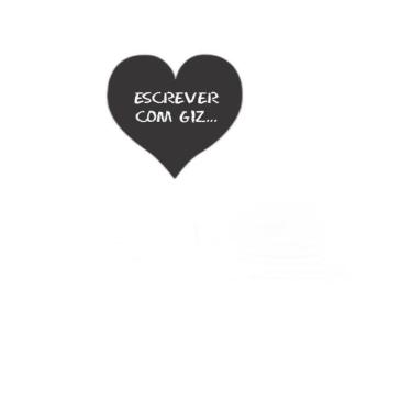 Imagem de Adesivo Decorativo de Parede Lousa Coração escreve com Giz