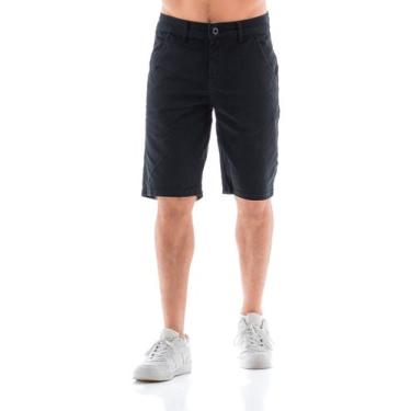 Imagem de Bermuda Sarja Masculina Arauto Slim Preta - Arauto Jeans, Preto, 36
