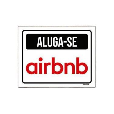 Imagem de Placa Sinalização - Aluga-Se Airbnb 18X23