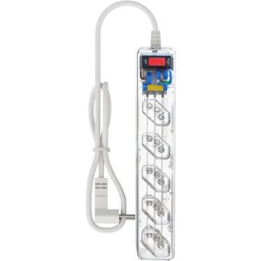 Imagem de Filtro de linha dps 3 pinos iclamper energia 5 tomadas transparente 02