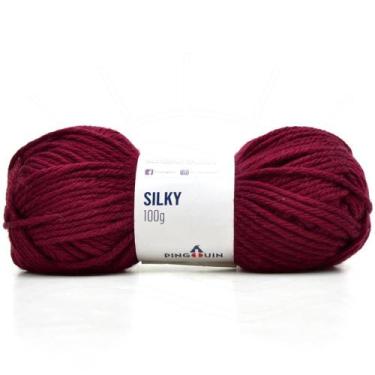 Imagem de Fio Silky Pingouin 100g - Acrílico e Lã Natural, 4325 ROST
