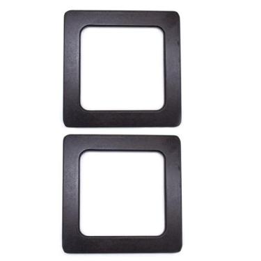 Imagem de Par de Alças de Madeira Quadrada Preta para Bolsas 14cm - Círculo