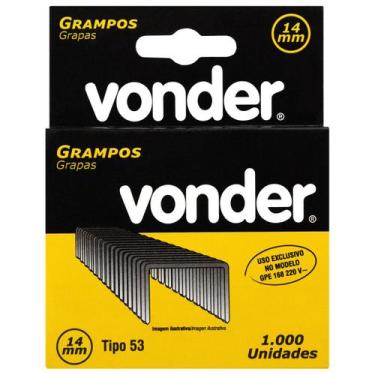 Imagem de Kit 3000 Grampos 14mm Tipo 53 Vonder Para Grampeador Elétrico Gpe168