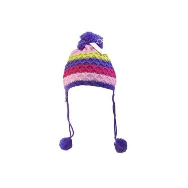 Imagem de Touca infantil com pompom de malha color com forro interno - QUERO PRE