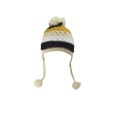 Imagem de Touca infantil com pompom de malha color com forro interno - QUERO PRE