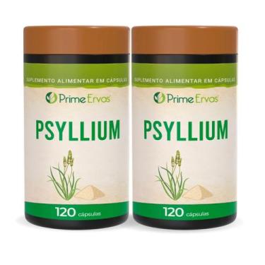 Imagem de Kit 2 Psyllium 500mg 120 cápsulas Prime Ervas