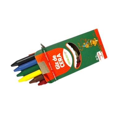 Imagem de Kit 12 Caixas De Giz De Cera Escolar 6 Cores Com 72 Un Total