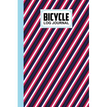 Imagem de Bicycle Log Journal: Cycling Logbook diagonal Cover, Bike Riding, Bicycle Lovers, Log Book to keep track of daily Biking Training | 120 Pages, Size 6" x 9" | by Fatma Eder