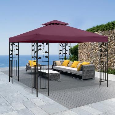 Imagem de Substituição do dossel do gazebo – Substituição do telhado para churrasqueira, gazebos na folga para abrigos ao ar livre, tampa de camada dupla, 35 x 3 m (Claret)