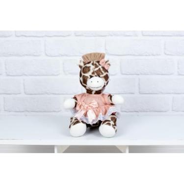 Imagem de PELUCIA SAFARI GIRAFA PROVENCE 22 CM - VESTIDO COM LESE (salmão liso)