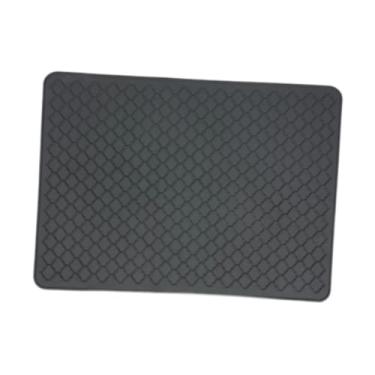 Imagem de WeiLaiKeQi Capa de silicone para fogão, capa para fogão elétrico, tapete de secagem de pratos, protetor de fogão de vidro, grande, reutilizável, 71 cm x 51 cm, Preto