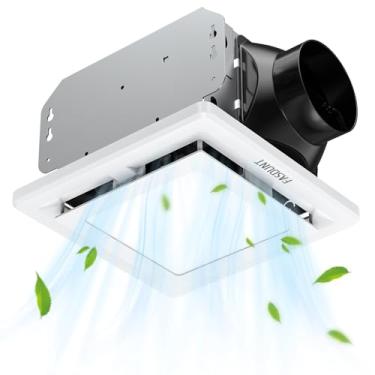 Imagem de FASDUNT Exaustor de banheiro com luz, 110 CFM 1.0 Sones 34W Ventilador de banheiro com combinação de luz LED, ventilador de ventilação de banheiro com combo de luz 5000K