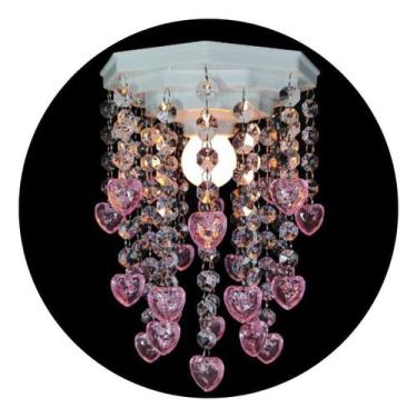 Imagem de Lustre de Quarto de Crianças Design Moderno Rosa - Lustres Sh Design