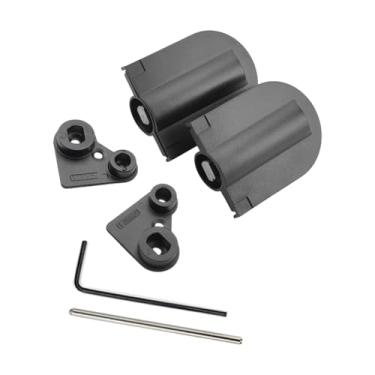 Imagem de Kuntesetty 2 peças dobradiças de penteadeira hidráulicas dobradiças fechadas macias dobradiças escondidas para casa, Preto