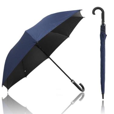 Imagem de Guarda Chuva Portaria Automático Grande Cabo Curvo Reforçado Fibra de 