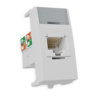 Imagem de Tomada Rede Informática RJ45Cat6 Branco FoscoClean MarGirius, Branco