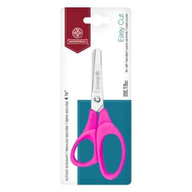 Imagem de Tesoura Escolar Multiuso p/ Canhotos Easy-cut Inox 13cm 4 1/2 Colorida